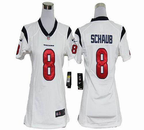 Nike NFL Game Women Jerseys Houston Texans 8 Matt Schaub White